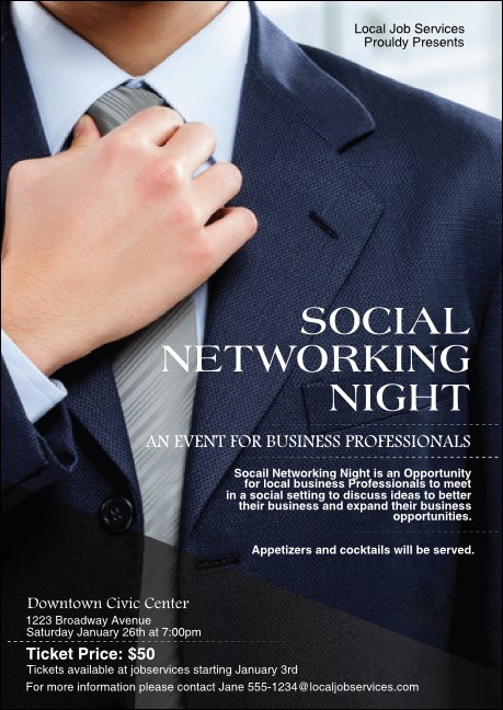 Social Networking Club Flyer Product Front