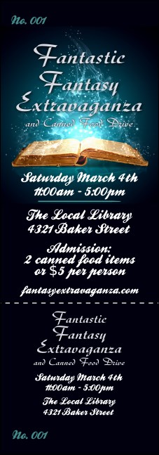 Fantasy Event Ticket Product Front