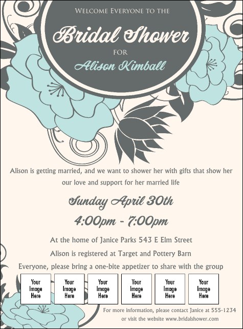 Blue Flower Logo Flyer Product Front