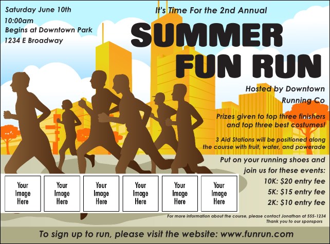 Fun Run Logo Flyer Product Front