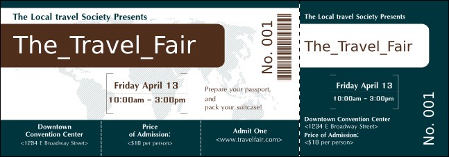 Airline Event Ticket Product Front
