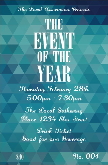 All Purpose Blue Drink Ticket Product Front