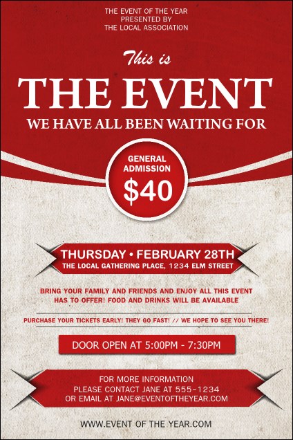 Red Poster Product Front