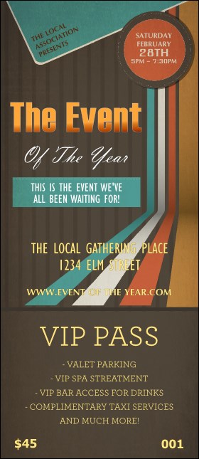 All Purpose Retro VIP Pass Product Front