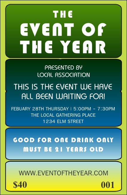 Squares Drink Ticket Product Front