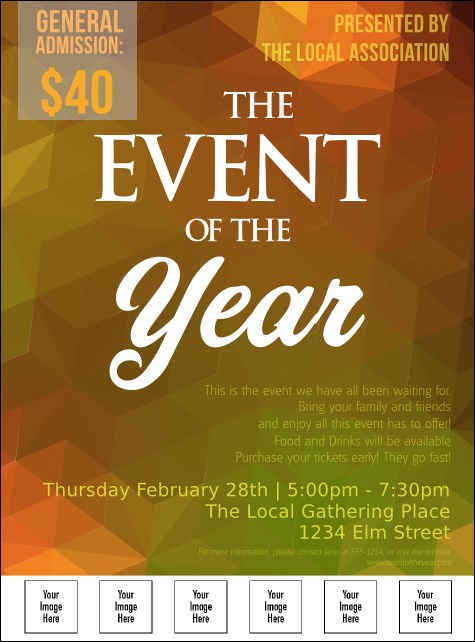 Orange Geometric Logo Flyer Product Front