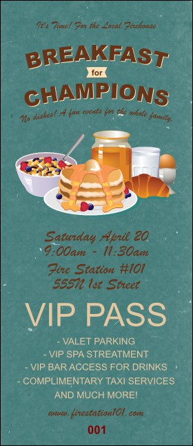 Breakfast VIP Pass Product Front