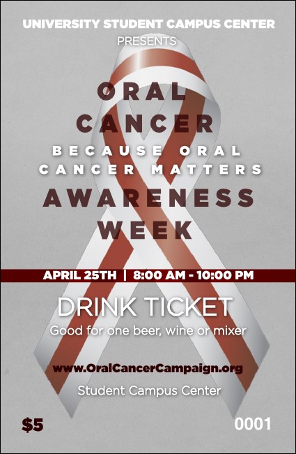 Oral Cancer Drink Ticket