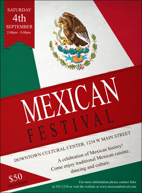 Mexican Flag Invitation Product Front