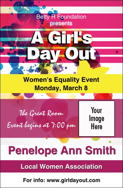 Women's Expo Abstract VIP Event Badge Small Product Front