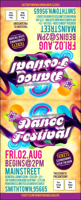 Disco Dance Festival Table Tent Product Front