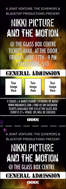 Galaxy Hip Hop Yellow Event Ticket