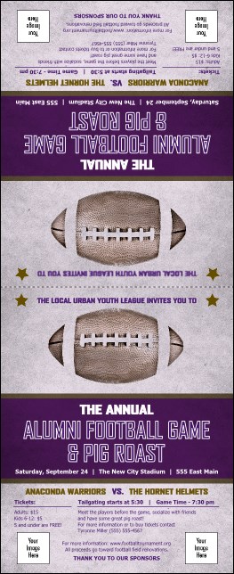 Football Purple Table Tent Product Front