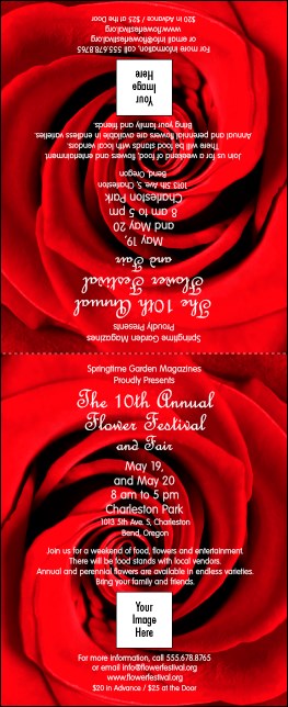 Red Rose Table Tent Product Front