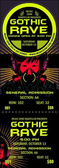 Goth Rave Reserved Event Ticket Product Front