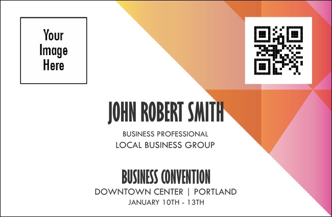 Conference Series: Colorful Abstract VIP Event Badge Small