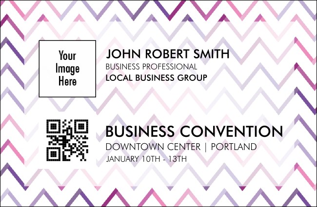 Geometric Gradient Waves VIP Event Badge Small