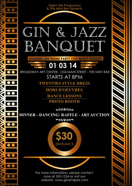 Twenties Club Flyer Product Front