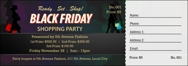 Black Friday Raffle Ticket Product Front