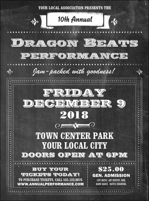 Retro Chalkboard Flyer Product Front