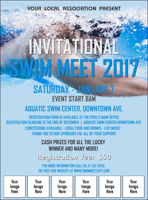 Swim Meet Image Flyer Product Front