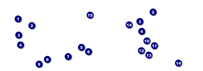 Paris Blue and Black Event Ticket Front Field Markers