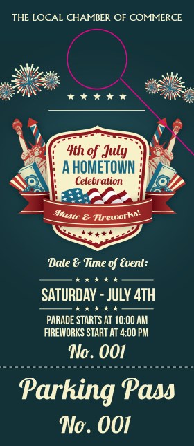 Fourth of July Freedom Blue Hang Tag Product Front