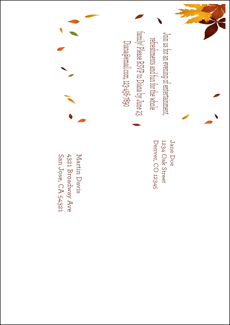 Pumpkin Patch Postcard Mailer Product Back