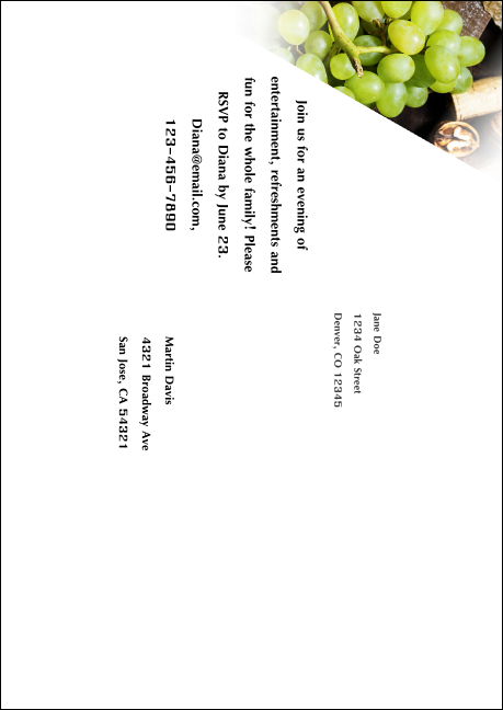 Vineyard Postcard Mailer Product Back