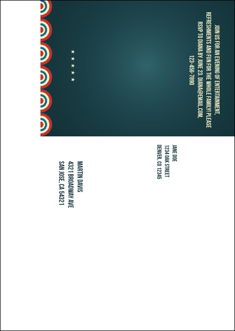 Fourth of July Freedom Blue Postcard Mailer Product Back