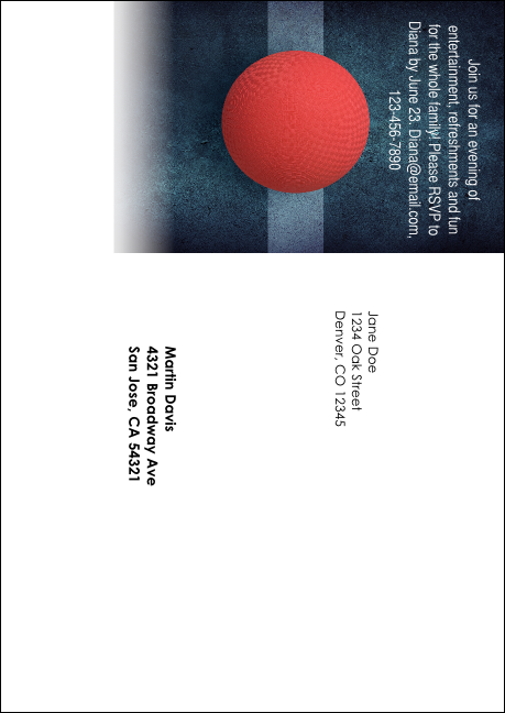 Dodgeball  Postcard Mailer Product Back