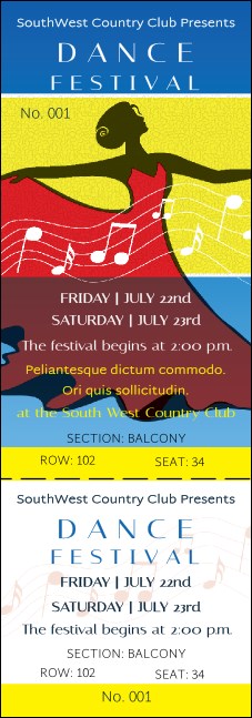 Dance Festival Reserved Event Ticket