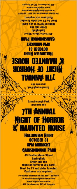 Spider Web Table Tent Product Front