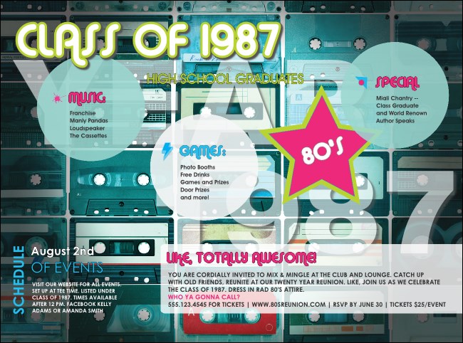 Totally 80s Flyer Product Front