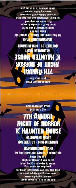 Haunted House Colored Table Tent Product Front