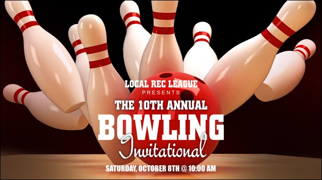 Bowling League Facebook Event Cover