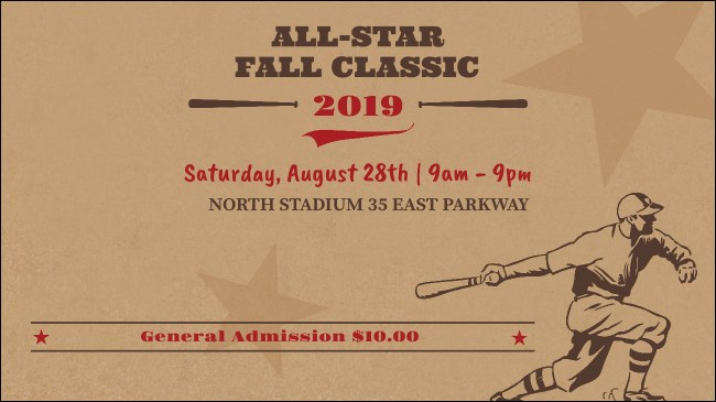 All Star Retro Baseball Facebook Event Cover