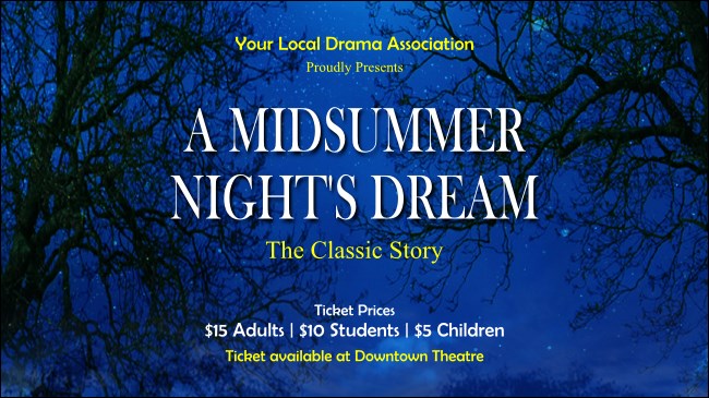 Midsummer Night's Dream Facebook Event Cover