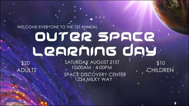 Outer Space Facebook Event Cover