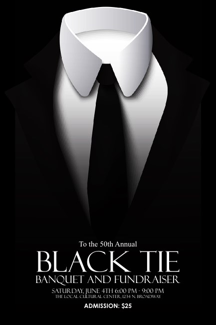 Black Tie Gala Pinterest Ad