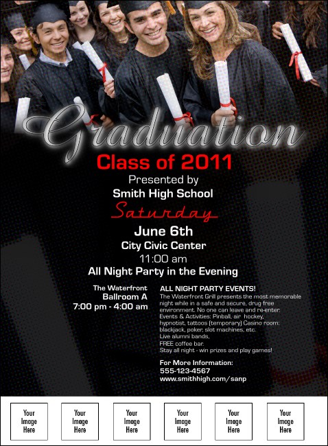 Graduation Diploma Flyer Logo Product Front