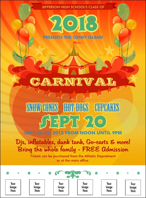 Carnival Logo Flyer Product Front