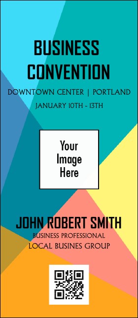 All Purpose Colorful Abstract VIP Event Badge Large