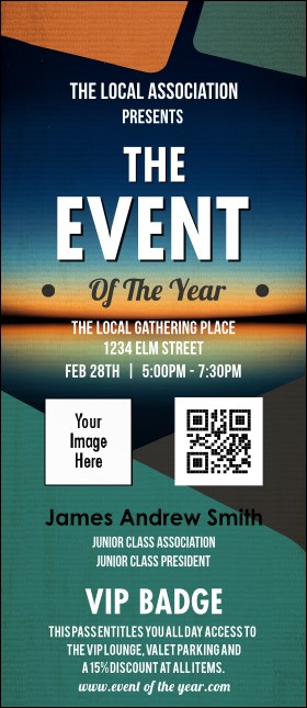 All Purpose Horizon VIP Event Badge Large Product Front