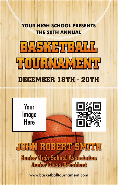 Basketball Court VIP Event Badge Medium