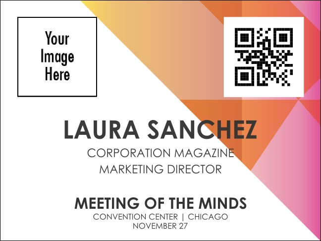 Conference Series: All Purpose Colorful Abstract Economy Event Badge