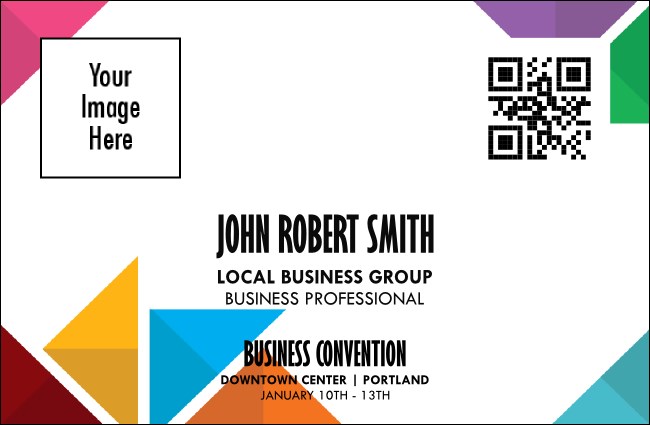 Conference Series: All Purpose Triangles VIP Event Badge Small Product Front