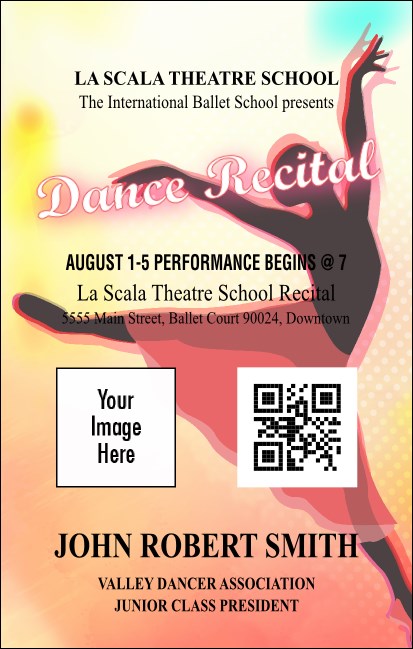 Dance Silhouette VIP Event Badge Medium