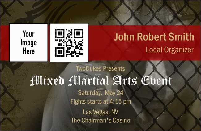 Mixed Martial Arts (Green) VIP Event Badge Small VIP Event Badge Small