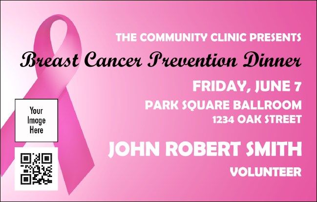 Pink Ribbon VIP Event Badge Medium VIP Event Badge Medium